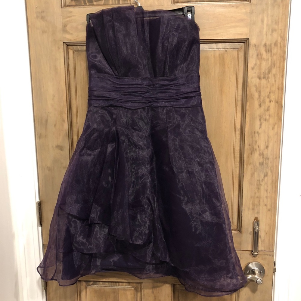 Size 6 David’s Bridal Strapless Organza Dress
